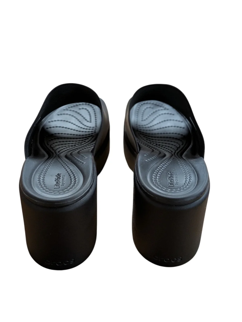 Crocs Brooklyn Slide Heel Sandals Black Size 9 - Picture 4 of 10